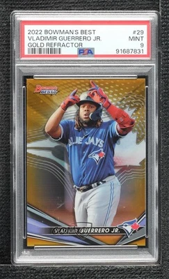 2022 Bowman's Best Gold Refractor /50 Vladimir Guerrero Jr #29 PSA 9 MINT - Image 1 of 2