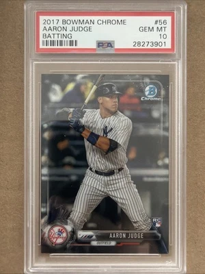 2017 Bowman Chrome Aaron Judge #56 Rookie RC Batting PSA 10 New York Yankees - Image 1 of 2