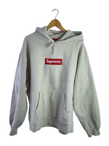 Felpa Supreme con cappuccio 24FW box logo XL cotone beige usata