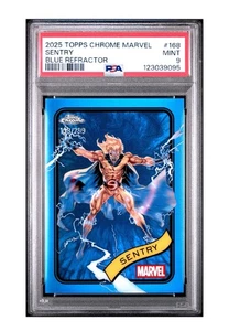2025 TOPPS CHROME MARVEL | RIFRATTORE BLU [#133/299]SENTRY 168 / Pop 1 - Foto 1 di 3