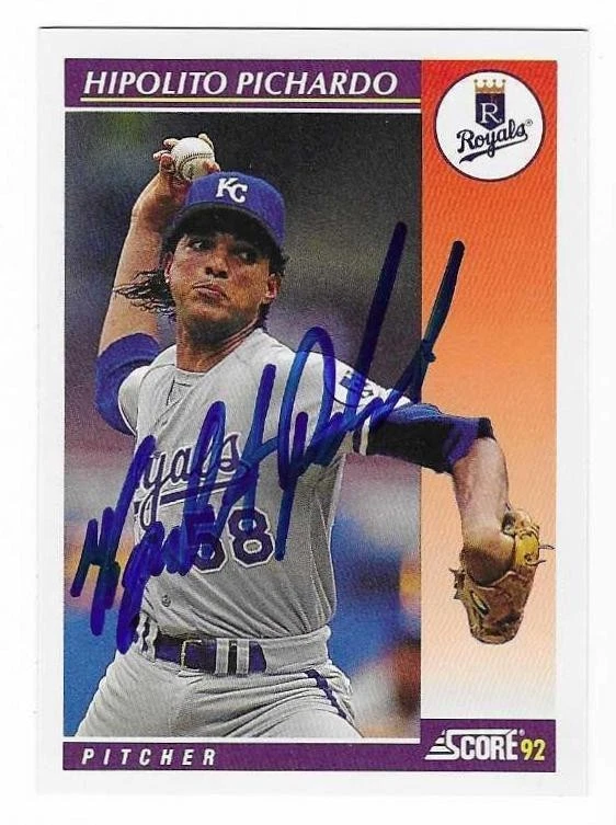 HIPOLITO PICHARDO 1992 SCORE TRADED AUTOGRAPHED SIGNED # 103T KANSAS CITY ROYALS - Image 1 of 1