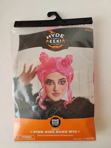 Hyde and EEK Boutique One Size Fits Most Adult Pink Side Buns Wig - Picture 1 of 2