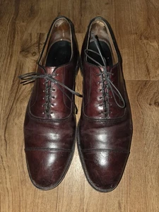 Allen Edmonds Park Avenue Cap-Toe Oxford Dress Shoes 11.5 D Burgundy Leather - Picture 1 of 9