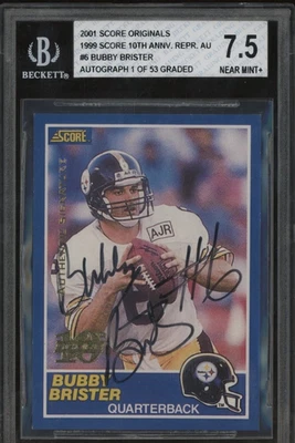 2001 Score Originals 1990 10th Anniversary #6 Bubby Brister AUTO 046/150 BGS 7.5 - Image 1 of 2