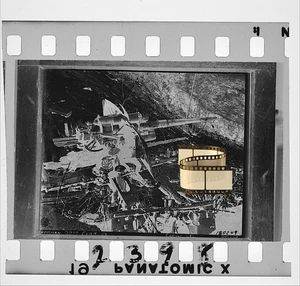 Negativ 4x3,5cm - 5,5 cm Flak Flugabwehrkanone  1944 - von Rheinmetall und Krupp - Bild 1 von 1