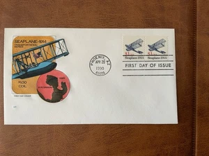 1990 #2468 $1 Seaplane Coil Pair - House Of Farnam FDC - Picture 1 of 1