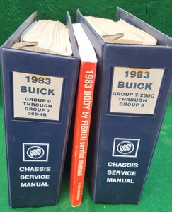 Buick Service Manuals 1983: 3-Volume Set! Inklusive Fisher Karosserie manuell - große Autos - Bild 1 von 9