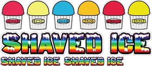 HIELO AFEITADO II- 7 calcomanías de concesión + 2 pegatinas de soporte de remolque de carro GRATIS - Imagen 1 de 1