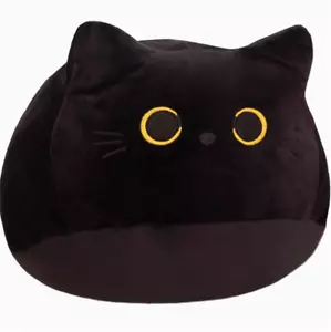 Peluche de gato de anime 5,9 pulgadas Kawaii gato negro almohada muñeca juguete suave para niños - Imagen 1 de 9