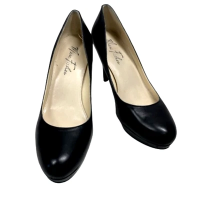 Zapatos de salón Marc Fisher Sydney con plataforma de cuero negro 8,5 oficina noche fiesta gótico Foto 1 de 4