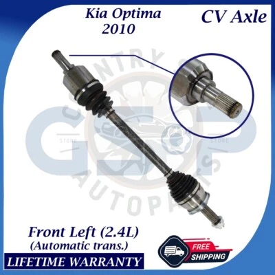 Eixo dianteiro esquerdo CV GSP OEM para 2010 Kia Optima Automatic Trans. Warran vitalício. - Imagem 1 de 4