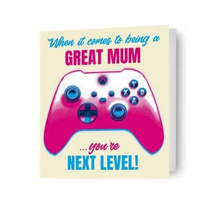 Xbox Muttertagskarte, "Mama du bist das nächste Level!', Inklusive Umschlag, 7 Zoll x 6 Zoll - Bild 1 von 4