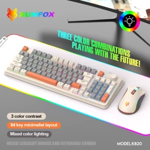 K820 USB Wired Game Keyboard Mouse Set Illuminated Desktop/Laptop - Picture 1 of 13