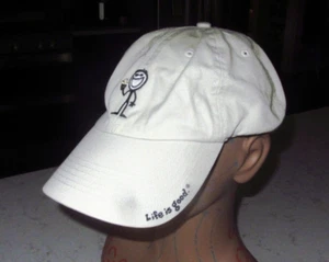 Ben & Jerry’s Ice Cream and Life Is Good Strapback Hat Cap Cotton Khaki Tan EUC - Picture 1 of 10