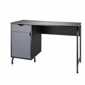 Vitinni Black and Grey Office Desk with Side Drawer and Cupboard - Picture 1 of 7