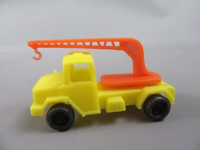 A689 Vintage 1970 VAM Magirus Deutz 170 D15 Camion Giallo Gru Plastica 1:55 - Immagine 1 di 4