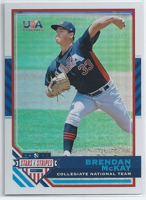 Brendan McKay, 2017 USA Baseball Stars & Stripes Longevity Holofoil—25/99 - Image 1 of 2