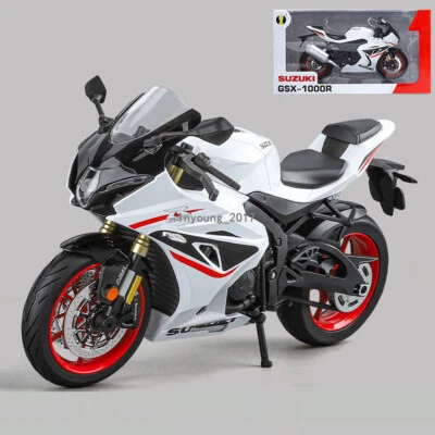 1:9 Suzuki GSX-1000R Motorcycle Model Diecast Toy Vehicle Toys for Boys White - Image 1 of 4