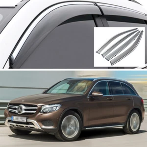 4Pcs Window Vent Visor Deflector Shade Sun/Rain for Mercedes-Benz GLC 2016-2020 - Picture 1 of 8