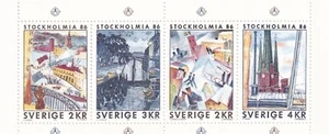 Suecia 1985 Yvert 1316/19 Exposición Filatélica Slania MNH - Imagen 1 de 1