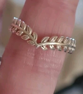 Pandora Ring Sterling Silver Wheat Grains Wishbone Ring Size 58 UK P 2.88gs - Picture 1 of 13