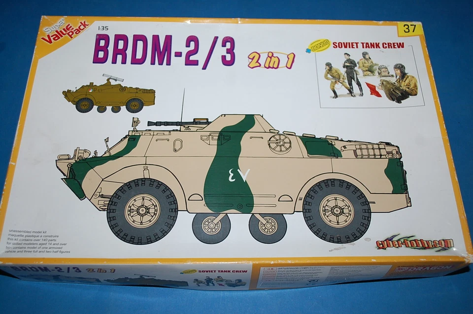 Dragon 9137 - BRDM-2/3 2 in 1 + Bonus Soviet Tank Crew  scala 1/35  - Immagine 1 di 1