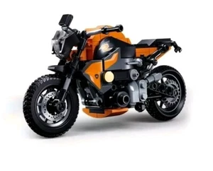 ORANGE Motorcycle Building Blocks Bricks Toy Set Road BIKE Crotch Rocket 196 pc - Picture 1 of 6