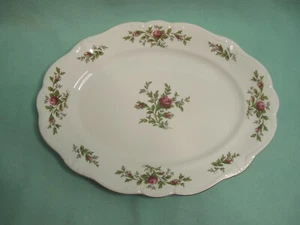 15 In. Traditions Fine China Johann Haviland Moss Rose Gold Rim Serving Platter - Picture 1 of 6