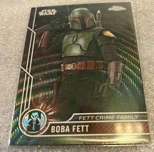 2023 Topps Chrome Star Wars Black Wave Fett Crime Family Boba Fett No 89 - Picture 1 of 2
