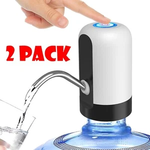 2 Pack Rechargeable Automatic Drinking Water Bottle Dispenser Pump USB-C Charge - Picture 1 of 3