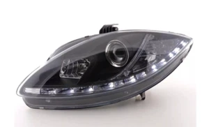 FK Paar LED DRL Lightbar Scheinwerfer Seat Leon 2 MK2 1P Altea Toledo schwarz 5P LHD - Bild 1 von 7