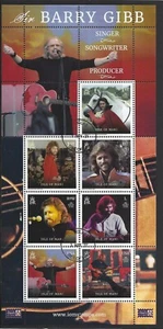 ISLE OF MAN 2021 BARRY GIBB BEE GEES SHEETLET FINE USED - Picture 1 of 1