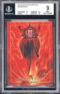 1992 Marvel Masterpieces #54 MEPHISTO BGS 9 Mint w/10 Sub Joe Jusko Pop 6 MCU - Picture 1 of 2