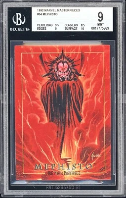 1992 Marvel Masterpieces #54 MEPHISTO BGS 9 Mint w/10 Sub Joe Jusko Pop 6 MCU - Image 1 of 2