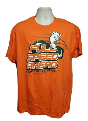 2013 University of Miami Family Weekend Full Speed Ahead Adult L Orange TShirt - Image 1 of 4