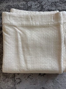 POTTERY BARN WAFFELGEWEBE DUSCHVORHANG CREMEFARBEN BAUMWOLLE BAD GEBRAUCHT, IN EINWANDFREIEM ZUSTAND - Bild 1 von 6