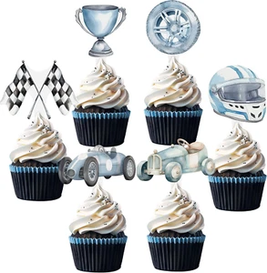 36 Pcs Race Car Cupcake Toppers - Perfect for Race Car Birthday Cupcake Toppers, - Picture 1 of 26