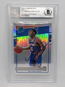 Immanuel Quickley Signed 2020-21 Donruss Optic Prizm RC #175 Beckett BAS Auto