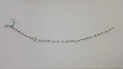 BRACCIALE ROSARIO IN ARGENTO 925/1000 CON PALLINI LISCI (0265) - Immagine 1 di 4