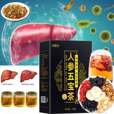 Natural Tea Formula Ginseng Five Treasure Tea, Kidney Tea Chinese Herbal Tea USA - Image 1 of 4
