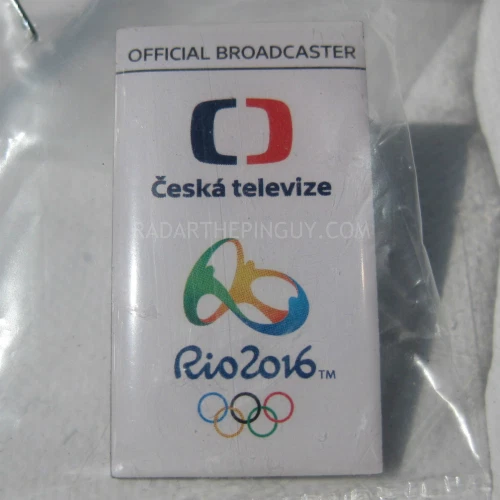 Broche de mídia de TV tcheca olímpica Rio 2016 - Imagem 1 de 1