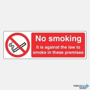 Letreros de No Smoking It Is Against the Law - Imagen 1 de 1