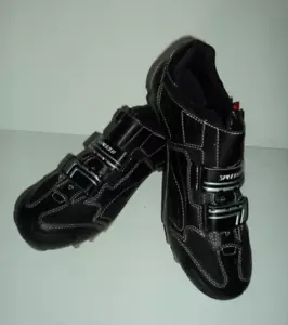Zapatos de Ciclismo Negros Talla 10 Bicicleta 2 Pernos Taco Bicicleta de Montaña y Grava Carretera BUENOS - Imagen 1 de 7