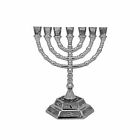 Menora - Dwanaście pokoleń Izraela - Siedmioramienny świecznik z mosiądzu w srebrze....