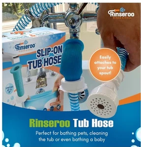 Rinseroo Slip On Tub Schlauch dehnt sich bis zu 3" 5 Fuß Schlauch Neu im Karton einfach zu bedienen - Bild 1 von 4