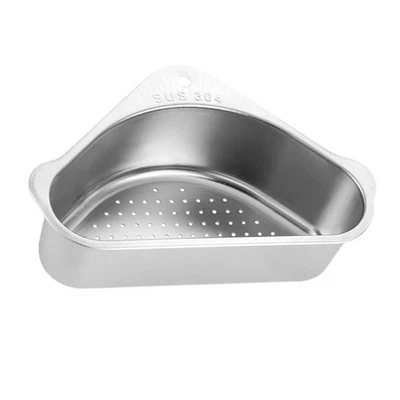  Triangle Corner Basket Kitchen Sink Drain Strainer Drying Rack for - Image 1 of 4