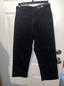 Volcom Billow Loose fit Stoney Black Jeans Size 26/12y Logo - Picture 1 of 11