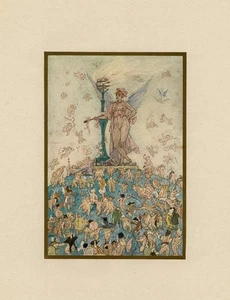 ❤️ 1892 Félicien Rops L'amour régnant sur la monde Charreyre Héliogravure femme - Picture 1 of 2
