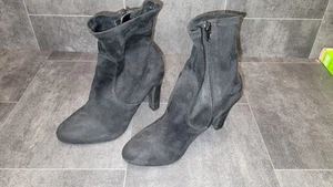 10 cm Damen Sock Boots Stiefelette Freizeitschuhe schwarz Gr.37 gern getragen - Bild 1 von 7