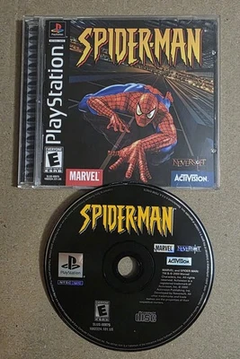 Spider-Man (Sony PlayStation 1, PS1, 2000) Cib Complete w/ Reg Card - Tested - Image 1 of 4
